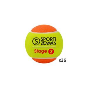 BALLE DE TENNIS Balles de tennis Sporti Stage 2 - Sporti France - Jaune - Adulte - Mixte