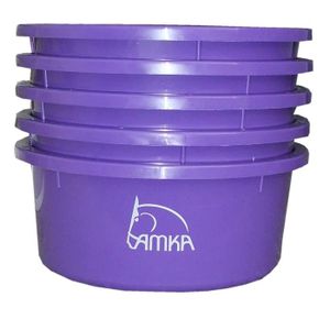 etc Couleur : Violet chien Amka Bol Gamelle Lot de 5 5 litres avec couvercle pour animaux cheval 