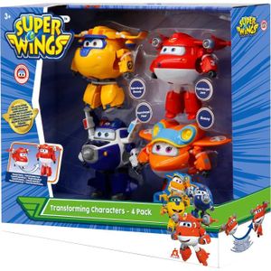 FIGURINE - PERSONNAGE Coffret de 4 figurines Transforming Super Wings AU