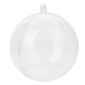 60mm LJSLYJ 5 Pcs Boules de Noël Transparente à Remplir Ovale Forme doeuf Boule de Décoration en Plastique pour Noël Fête