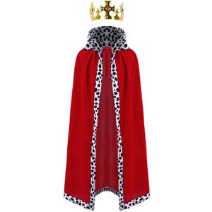 Kids Or Rouge Royal King Noël Nativité Déguisement-Cape sceptre couronne