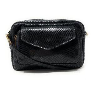 Sac bandouliere noir discount vernis