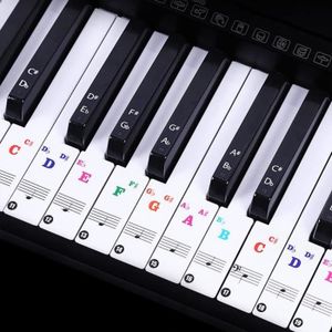 PIANO Autocollants Pour Clavier De Piano 88-61-54-49-37 Touches, Ne Laisse Aucun Résidu, Autocollants Amovibles Et Colorés Pour Pi[J460]