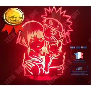 LAMPE A POSER TD® Filles 3d lampe Uzumaki Naruto et Hinata Hyuga