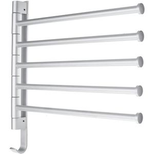 Porte-serviette mural /à double rail en acier inoxydable pour salle de bain ou cuisine 40 cm