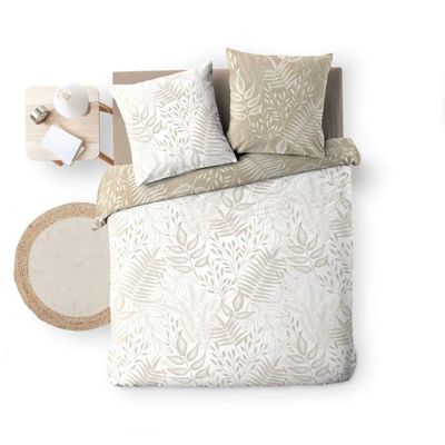 Housse de couette 240x260 cm + taies - Percale - Feuillage tropical