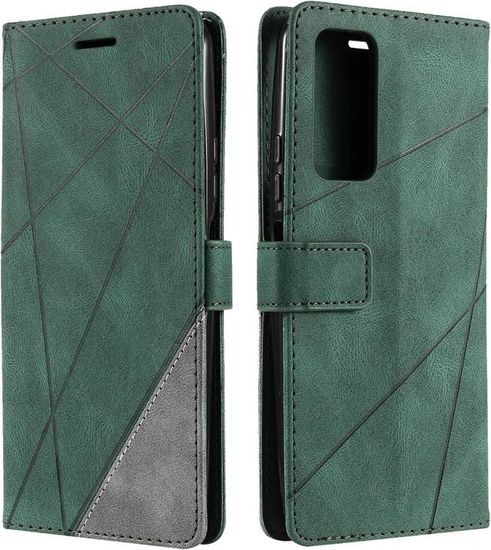 BaiFu Grille Géométrique Coque Avec Oppo A16, Fermeture éclair Poche, Boutons Et Fente Pour Carte Coque Pour Oppo A16-02