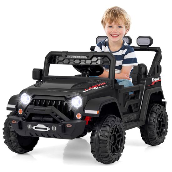 COSTWAY Voiture Électrique Enfants 12 V avec Rouleau Compresseur Réglable, Tracteur Électrique COSTWAY Voiture Électrique Enfants 12 V avec Rouleau Compresseur Réglable, Tracteur Électrique