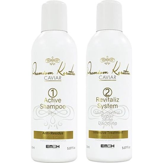 Premium Keratin Caviar - Kit Lissage - 2 x 150ml - Cheveux abîmés \u0026 Crépus  - SANS FORMOL - Cdiscount Au quotidien