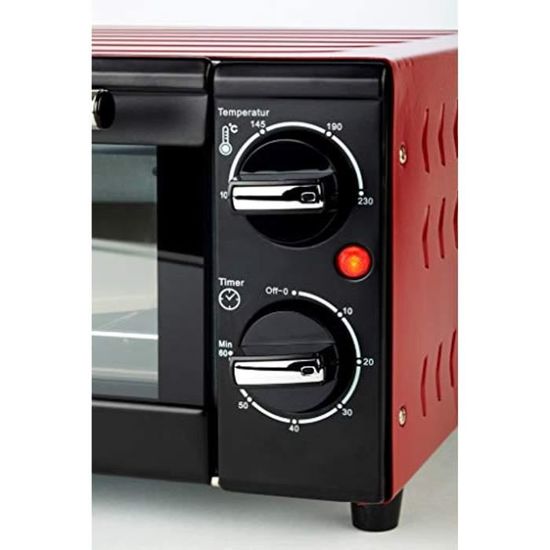 KORONA K57000 Four à pizza Mini-four électrique Noir/rouge 15 L 1300 W