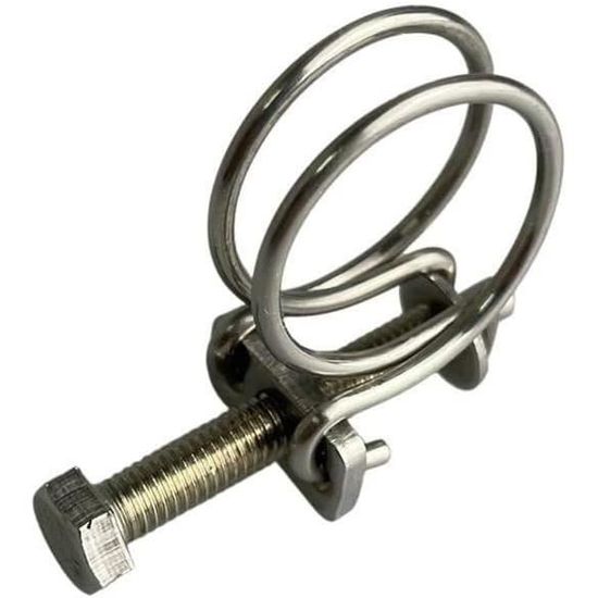Lot 10 Collier De Serrage Double Oreille 13-15mm Acier Inox 304 - Clips Tuyaux Carburant