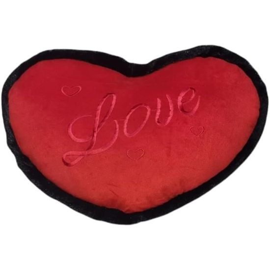 Coussin coeur rose, décoration de la Saint-Valentin, coussin d'amour moelleux en peluche, coussins mignons, cadeau en forme de cœur, 45 cm x 50 cm | Leroy Merlin