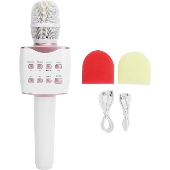 Microphone Bluetooth Microphone karaoké Portable HautParleur sans