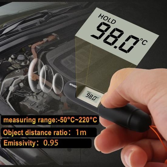 Mesure Thermique,Thermomètre Numérique à Infrarouge Sans Contact Gm320