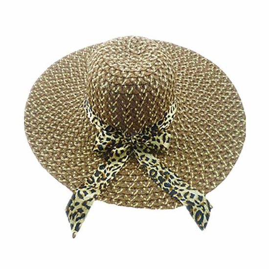 Chapeau De Soleil Femme En Paille Naturelle - Taille Unique - Léger Pour L'Été