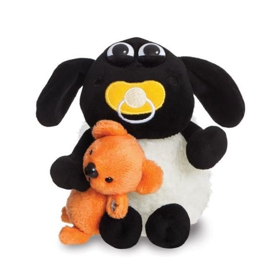 Peluche AURORA Shaun le Mouton Timmy 15 cm de haut noir pour