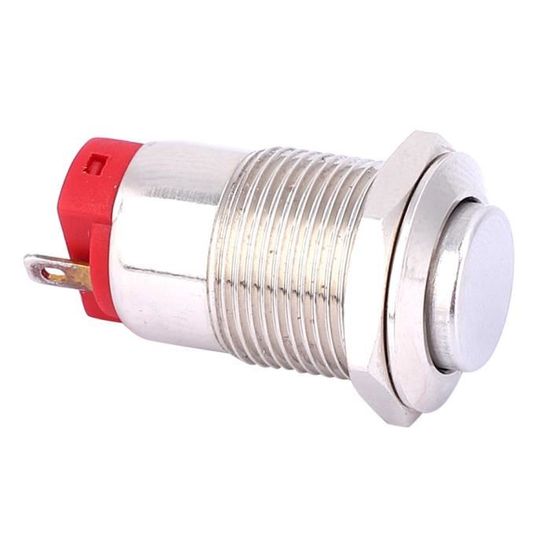 Cikonielf Interrupteur à bouton poussoir en métal 2 pièces en métal ...