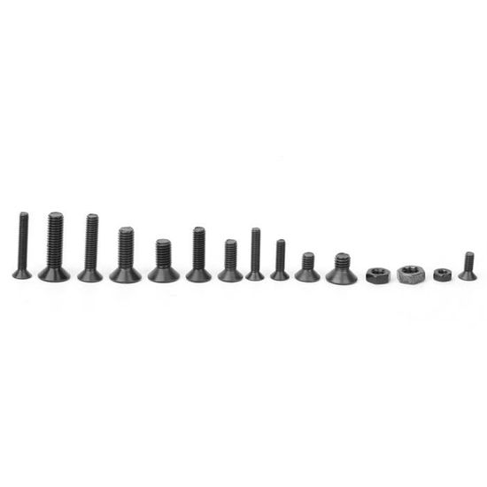Lot De 100 Vis à Douille Tête Bouton 6-32 X 1/4" - Acier Allié Grade 8, Finition Oxyde Noir