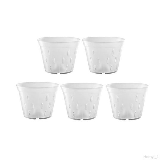 Pot De Fleurs Transparent Avec Soucoupe Pour Orchidées Et Cactus - Trous D'Aération, Matériau ABS - 2