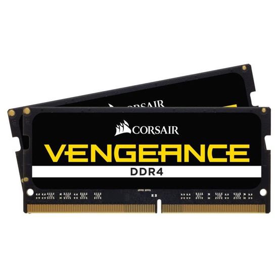 Corsair Vengeance SO-DIMM DDR4 64 Go (2x 32 Go) 2666 MHz CL18 - Kit Dual Channel RAM DDR4 PC4-21300 - CMSX64GX4M2A2666C18 (