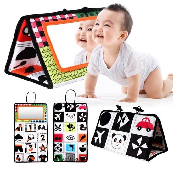 jojofuny Montessori Miroir Amusant : Montessori Bébé Miroir Puzzle Jouet Éducatif pour Bébés 6-12 Mois - Idées de Cadeaux pour Tout-Petit Enfant - Préscolaire