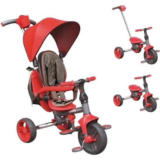 STROLLY - Tricycle Evolutif Strolly Compact - Rouge