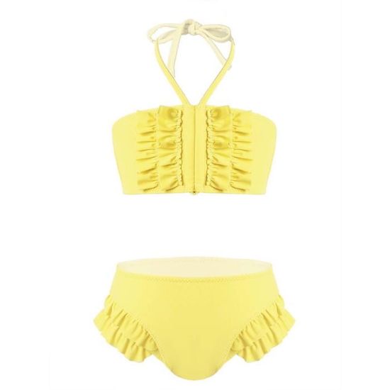 HAUTE PRESSION T9051 CO1 Maillot de Bain Deux pièces, Corail Fonce, 10 Ans Fille