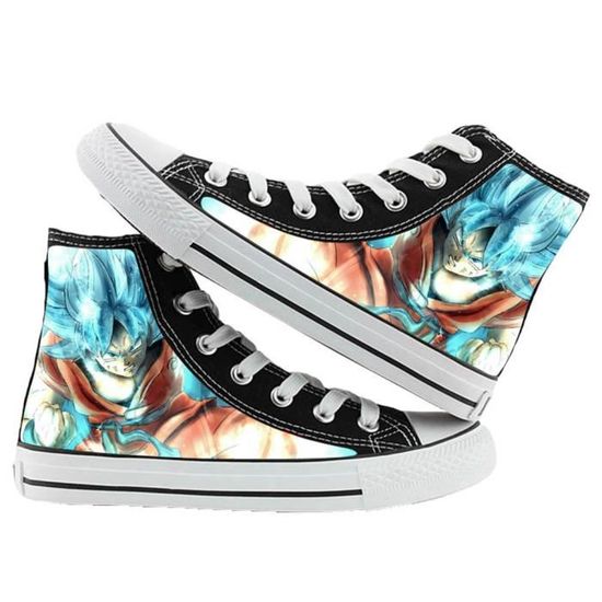 Baskets en toile Dragon Ball Z Goku Chaussures De Sport Noir Mixte Noir Cdiscount Chaussures