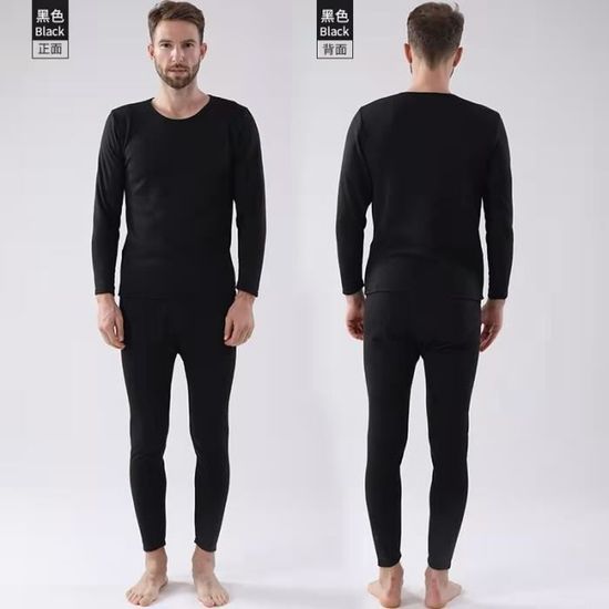 Pantalon Thermique Long Pour Homme - Doublure Chaude Hiver - Sous-vêtement Ski, Randonnée - Taille Asiatique