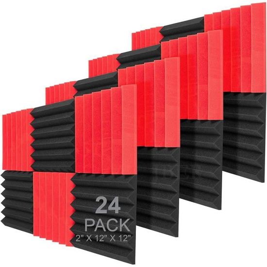 36 Panneaux Acoustiques En Mousse Haute Densité – 30x30x3cm – Autocollants Pour Studio, Bureau, Chambre