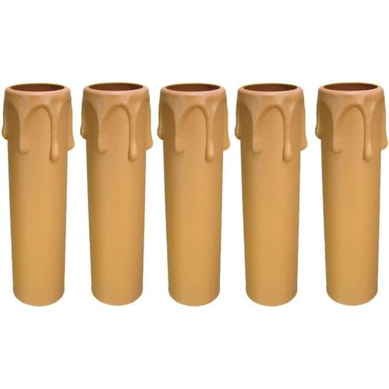 MLWSKERTY Manchons Bougie Lustre Paquet 10/20 44x60mm Tubes Couverture Douille Bougie En Plastique Pour Éclairage Styles Européens Classiques