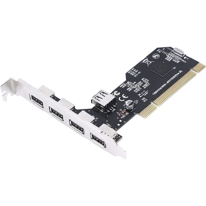Carte d'expasion PCI à 5 ports USB 2.0carte d'extension PCI pour PC de ...