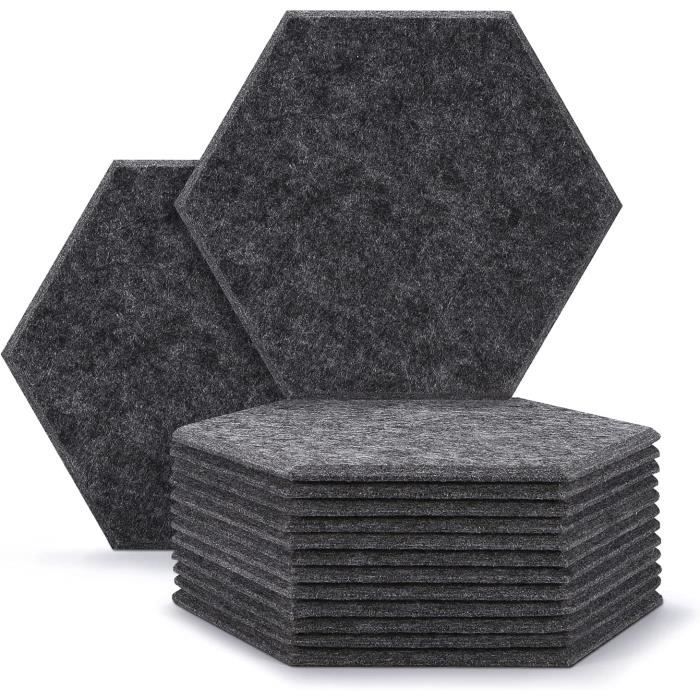 Panneaux Acoustiques Hexagonaux (lot De 2) - Feutre Recyclé/MDF, 1m² - Isolation Phonique & Déco Murale - 13