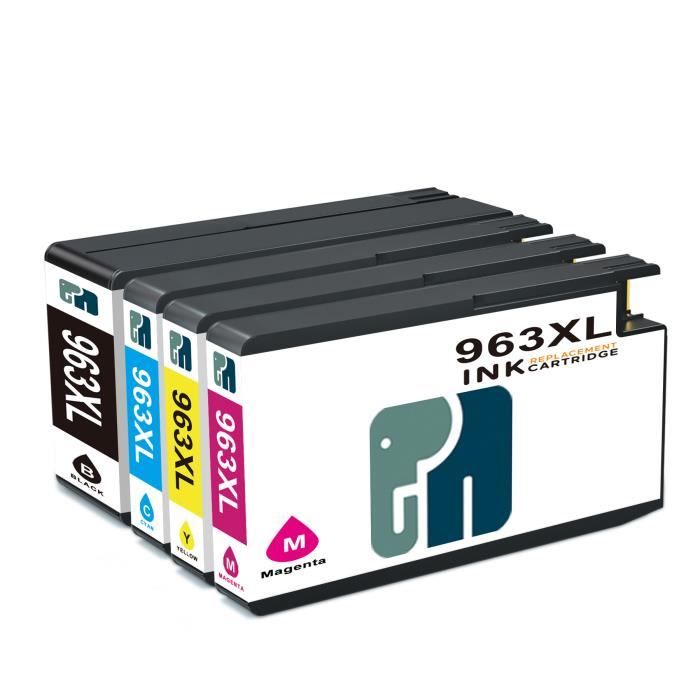 OK-INK 963 XL 4 Cartouche pour HP 963 XL HP 963XL compatibles avec HP  Officejet Pro 9010 9014 9015 9016 9018 9019 9020 9012 - Cdiscount  Informatique