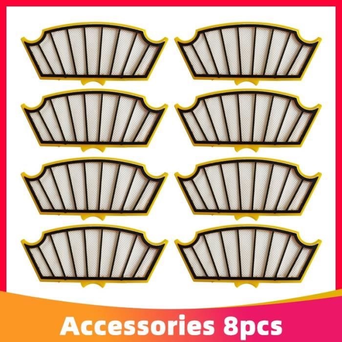 8 Filtrer - Kit de remplacement pour aspirateur robot iRobot Roomba série 500, avec filtre Hepa, brosse princ