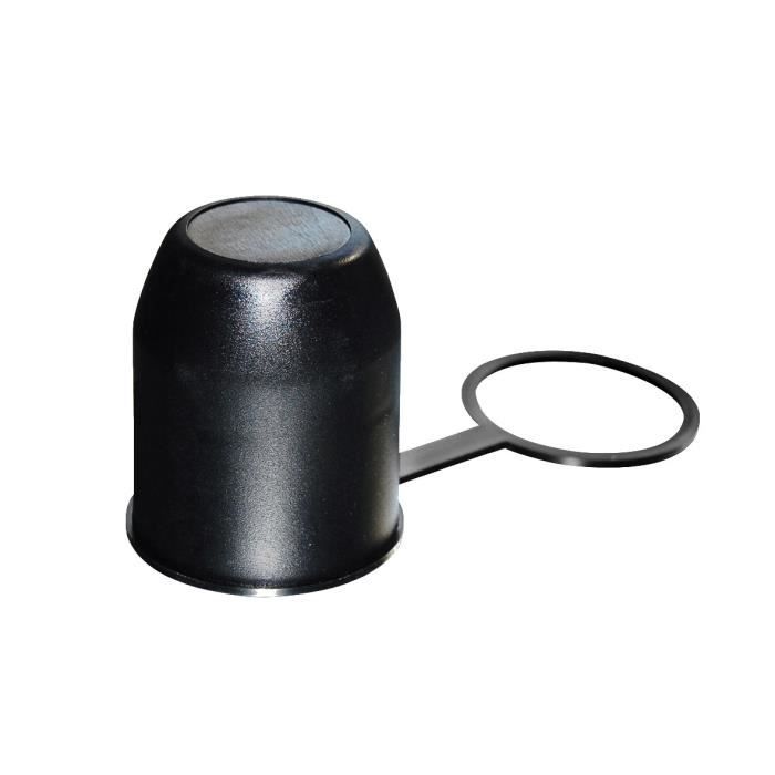 Cache boule avec bague en PVC - Noir