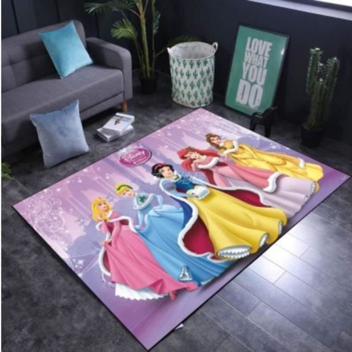 Tapis Zone Salon Dessin Animé Disney Princesse Décoration Tapis De Jeu pour Enfants Personnalité Cré624