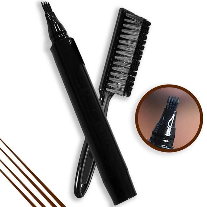 Stylo à barbe barbe remplissage crayon et brosse barbe rehausseur imperméable Moustache coloration façonnage outils~brow*CD9503