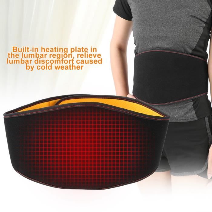 Ceinture de soutien arrière USB taille coussin chauffant chaud accolade froide de la douleur muscle lombaire Kit soins -XIO