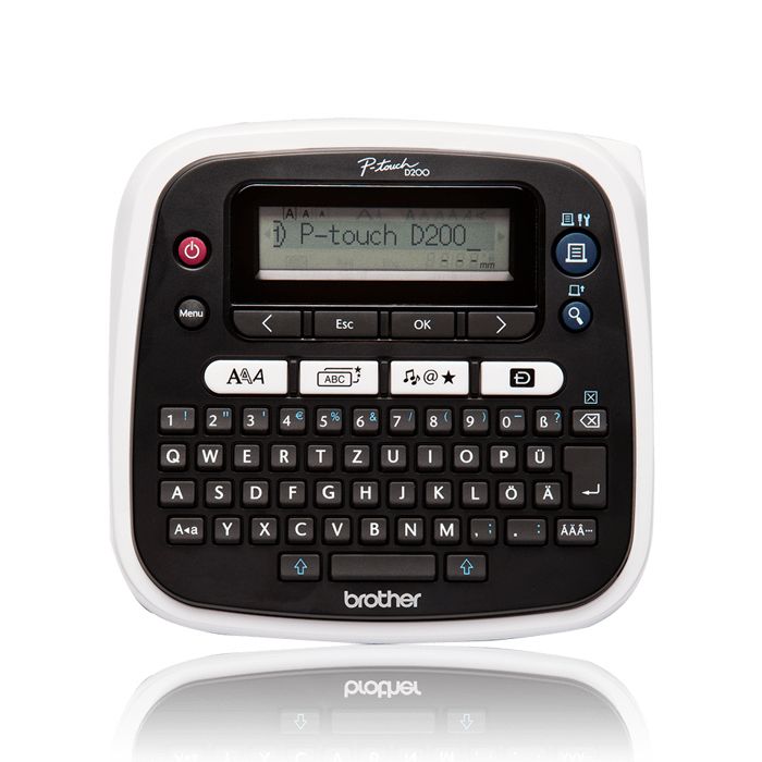 Brother P-Touch PT-D200BW Étiqueteuse monochrome transfert thermique Rouleau (1,2 cm) 180 dpi jusqu'à 20 mm-sec impression par 2…