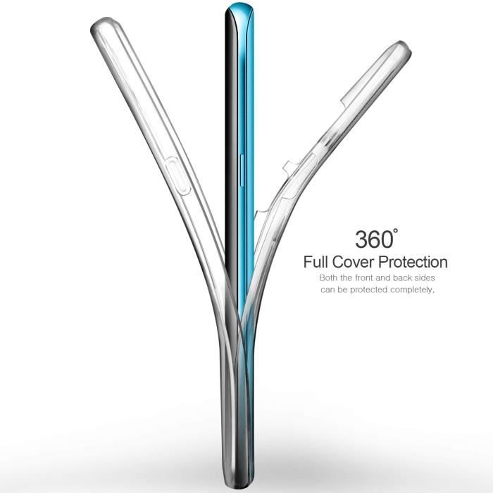 Coque Compatible Samsung Galaxy S10 Transparente 360 degrès en Gel Protection Integral et Invisible. Housse Silicone Haute qualité
