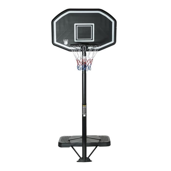 USG Panier de basket - hauteur réglable 2,18 à 3,05 m - cercle acier -reflex-.