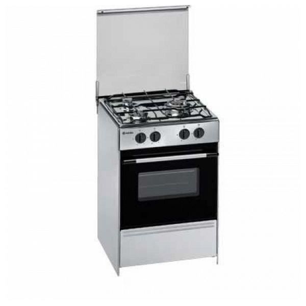 Cuisinière à Gaz en acier inoxydable 60 cm 53 L