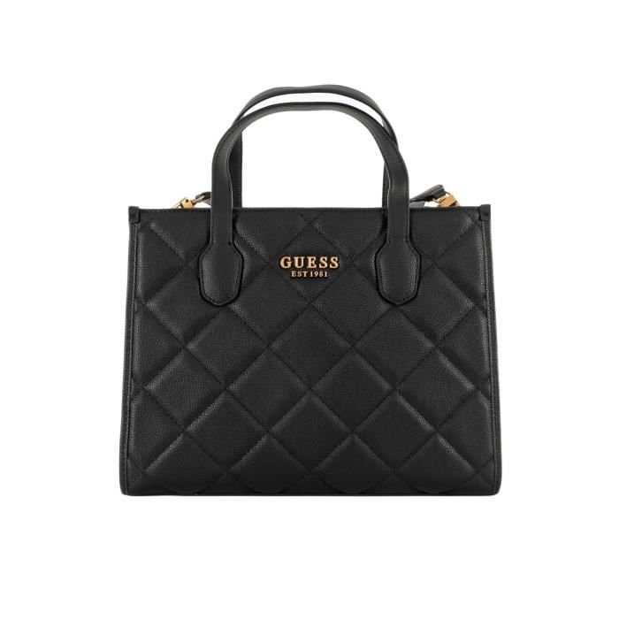 Sac cabas surpiqué Silvana Guess jeans Femme ,U Noir Achat