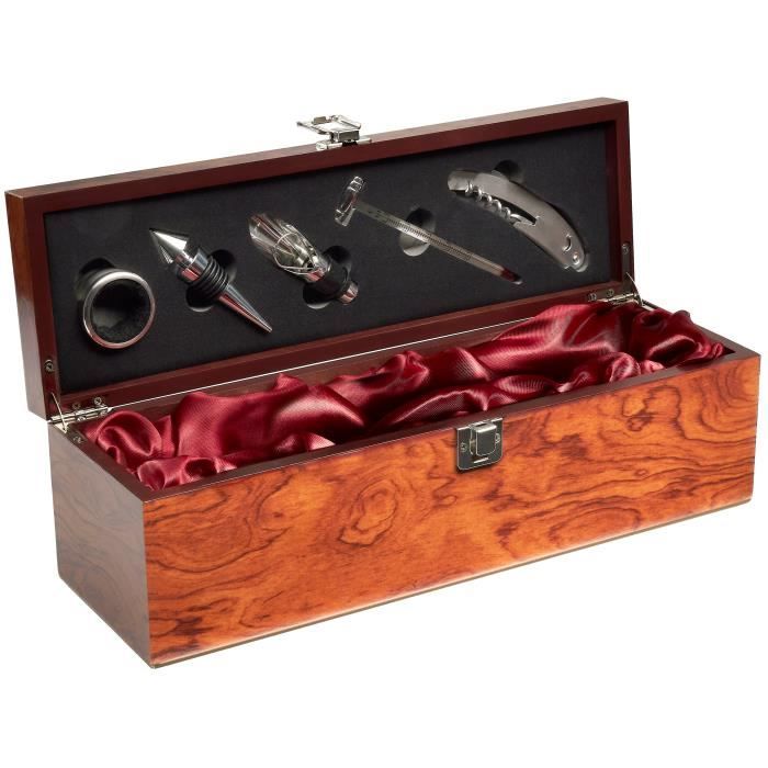Coffret cadeau - Coffret de vin avec set de sommelier (5 pièces)