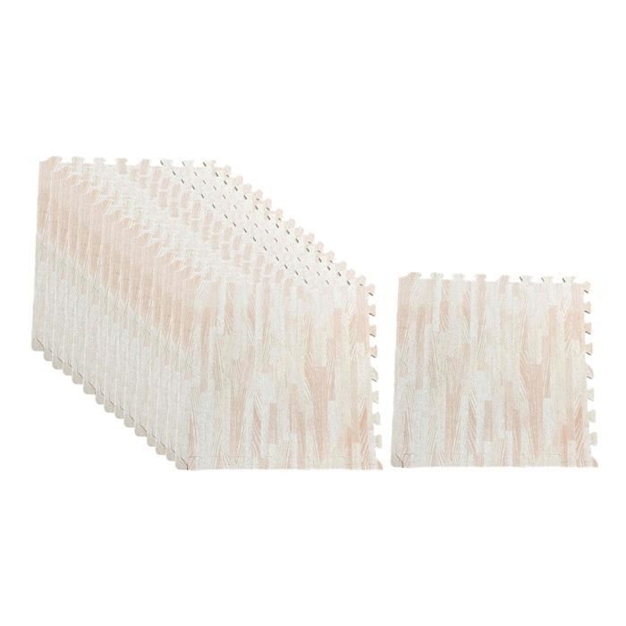 Tapis d'exercice en mousse, tapis de sol de gymnastique, carreaux de sol EVA à emboîtement, coussin en mousse antidérapant blanc