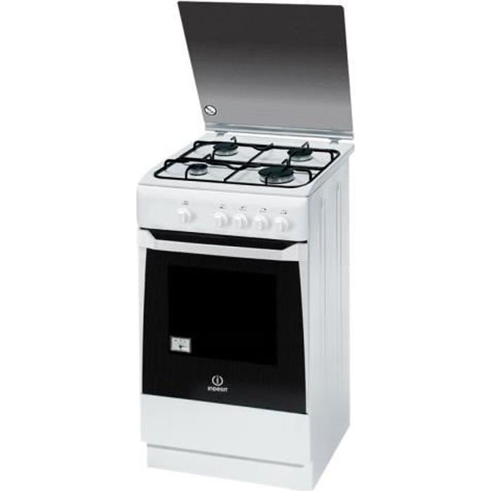 Indesit KN1G20S(W)-I Cuisinière pose libre largeur : 50 cm profondeur : 50 cm hauteur : 85 cm blanc