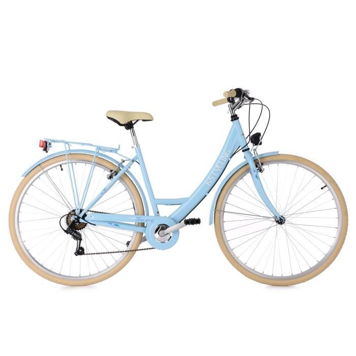 Vélo ville 26'' - KS CYCLING - Toscana - Femme - 6 Vitesses - Bleu - Taille de Cadre 41 cm