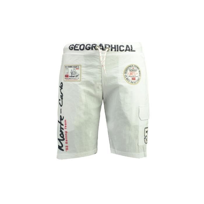 Maillot de Bain Homme Geographical Norway Quorban B Blanc