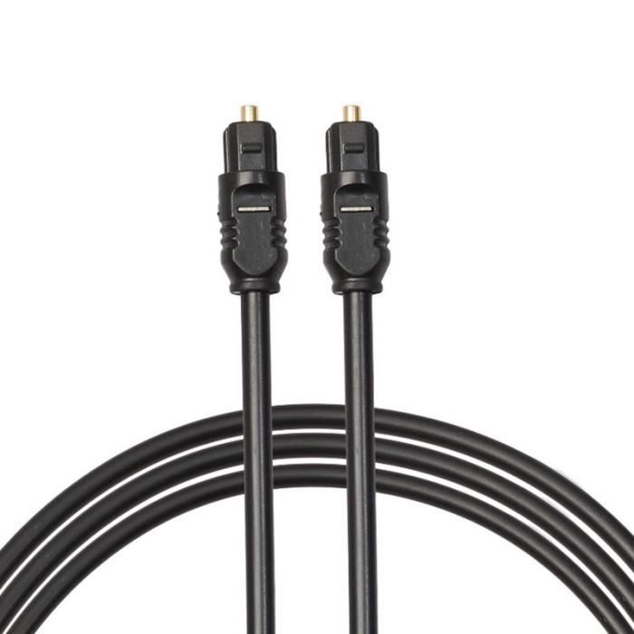 Câble Audio Numérique Toslink Optique Fibre de 1M Mâle À Mâle Léger et Flexible Compatible Avec S - Pdif, Adat'S,Dolby Numérique